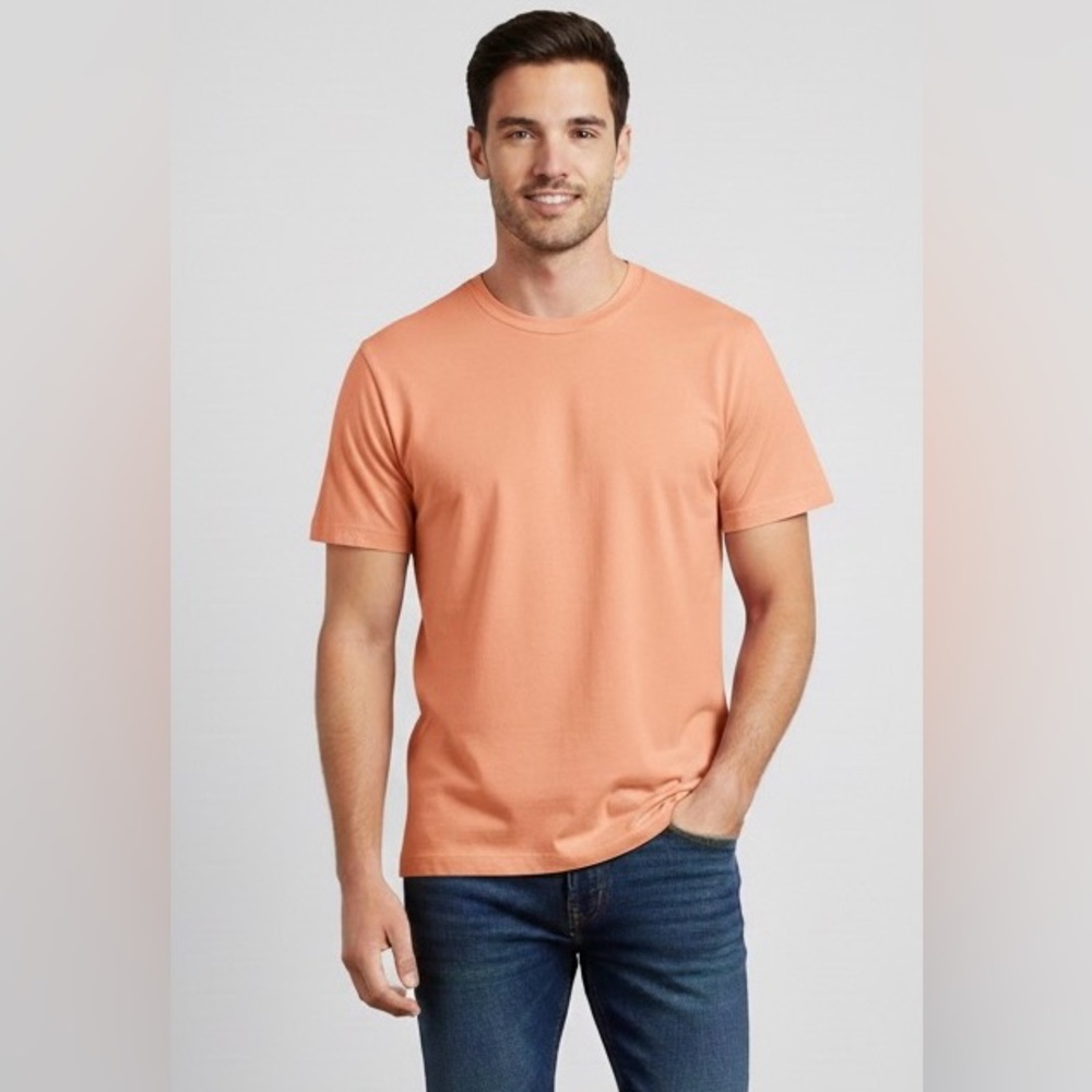 George peach tone plain short-sleeved t-shirt, polyester/cotton blend,L42-44